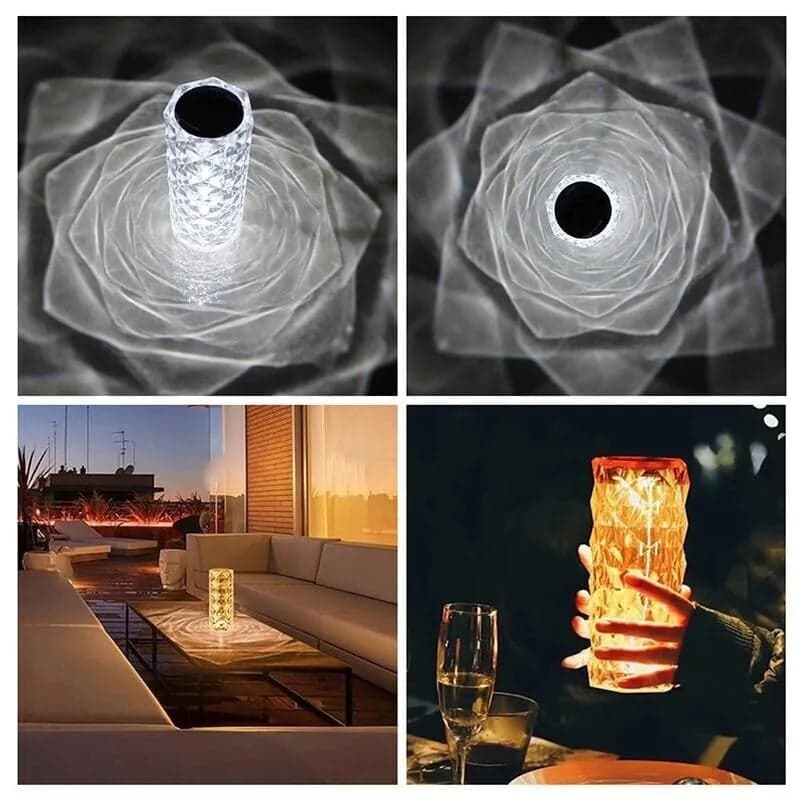 Diamond Lamp Lampada Effetto Cristallo Diamante Touch 3 Luci thumbnail 6