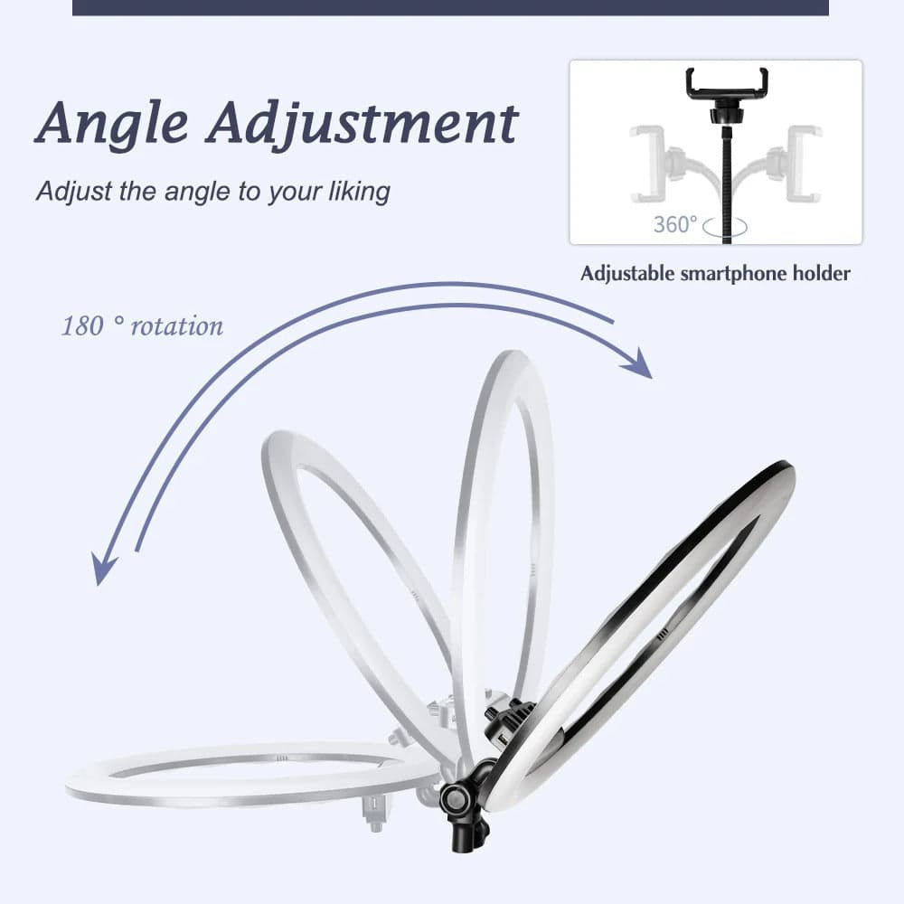Luce ad Anello, Lampada Anulare LED, Luce Circolare per Selfie Fotografia Video Ring Light Anello Luminoso per Smartphone, Tiktok, Live Stream, Vine, Vlog thumbnail 6