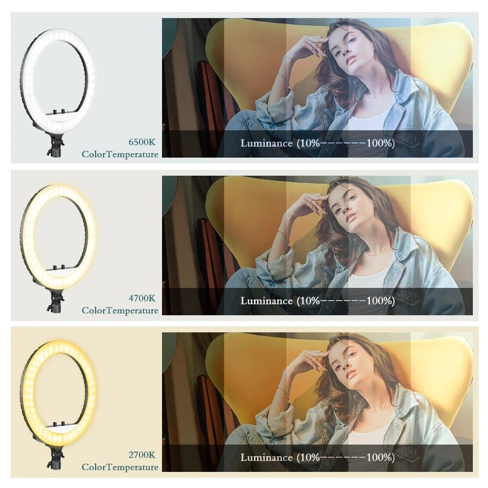 Luce ad Anello, Lampada Anulare LED, Luce Circolare per Selfie Fotografia Video Ring Light Anello Luminoso per Smartphone, Tiktok, Live Stream, Vine, Vlog thumbnail 5