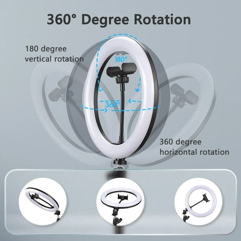 Luce ad Anello, Lampada Anulare LED, Luce Circolare per Selfie Fotografia Video Ring Light Anello Luminoso per Smartphone, Tiktok, Live Stream, Vine, Vlog thumbnail 7