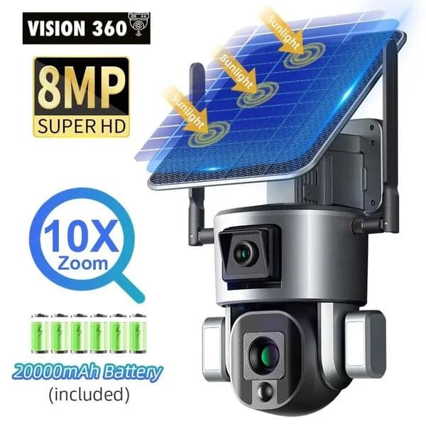 SunCam Vision 360 Telecamera Solare Wifi 4K