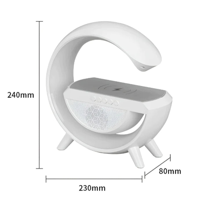 Lampada Da Tavolo E Caricabatterie Wireless Altoparlante Bluetooth Multifunzionale [ ORIGINALE ]