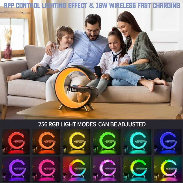 Lampada Da Tavolo E Caricabatterie Wireless Altoparlante Bluetooth Multifunzionale [ ORIGINALE ]