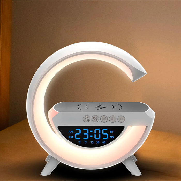 Lampada Da Tavolo E Caricabatterie Wireless Altoparlante Bluetooth Multifunzionale [ ORIGINALE ]