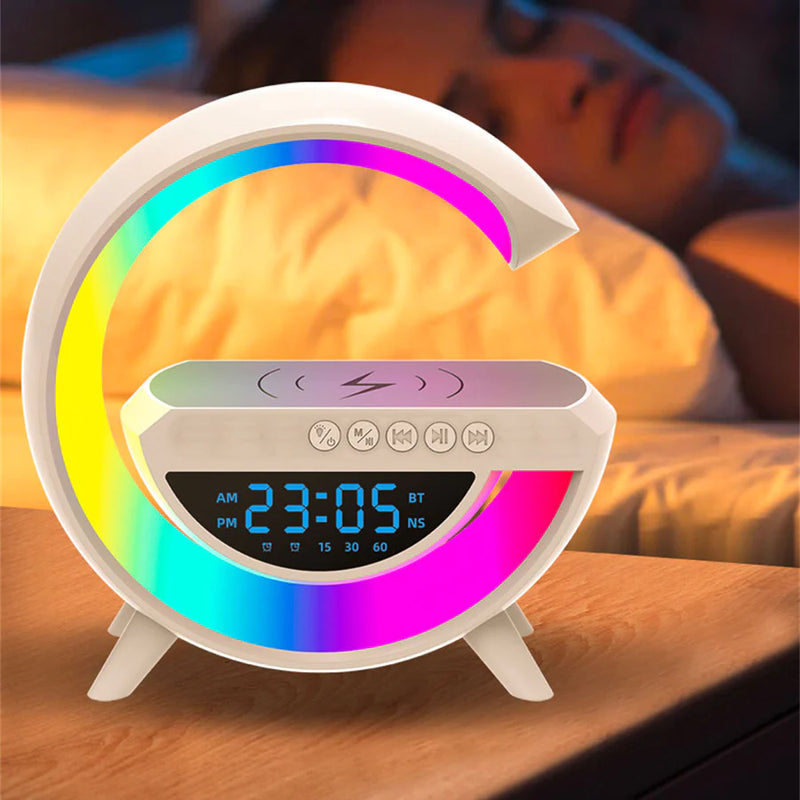 Lampada Da Tavolo E Caricabatterie Wireless Altoparlante Bluetooth Multifunzionale [ ORIGINALE ]