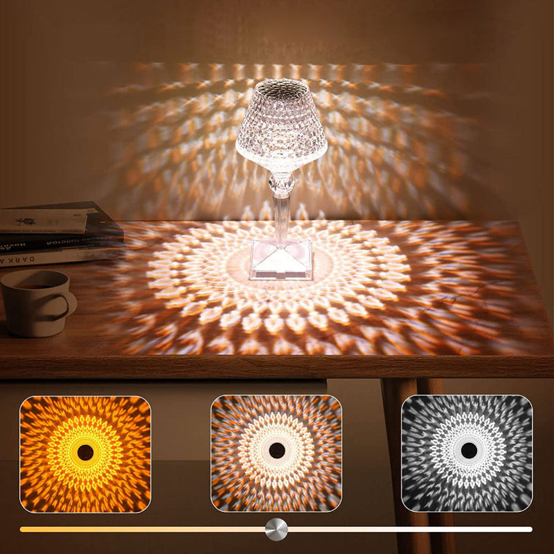 Design Lamp Prisma In Cristallo Touch Senza Fili