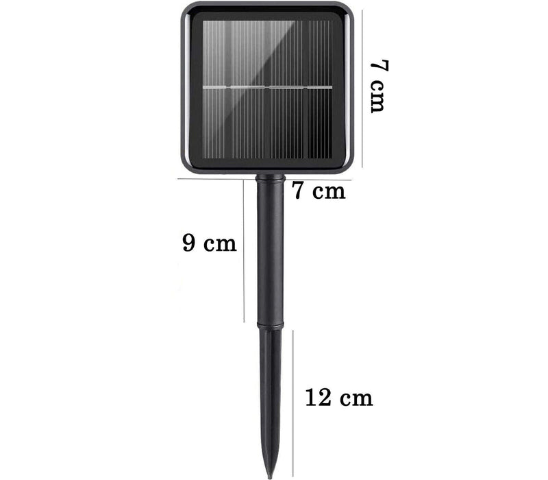 Luci Led Natalizie 100Led Con Pannello Solare 10W