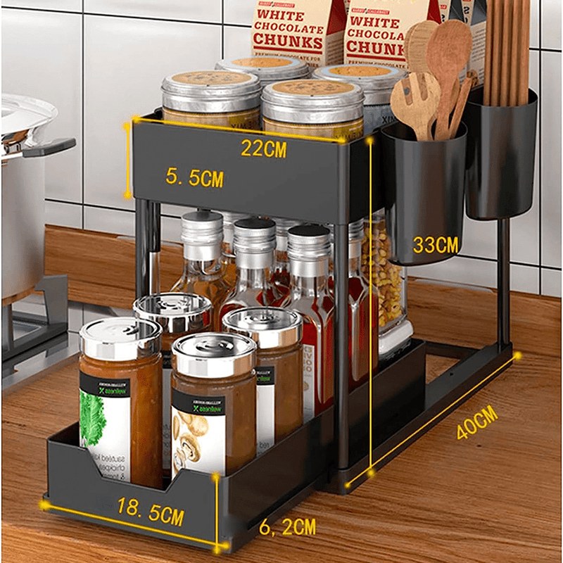 Organizer Per Armadietto A 2 Livelli Portaoggetti Da Cucina