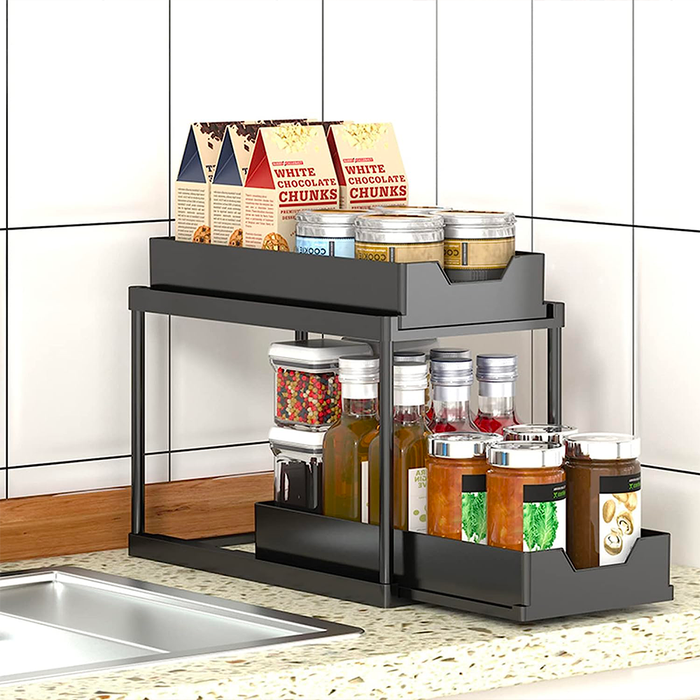 Organizer Per Armadietto A 2 Livelli Portaoggetti Da Cucina