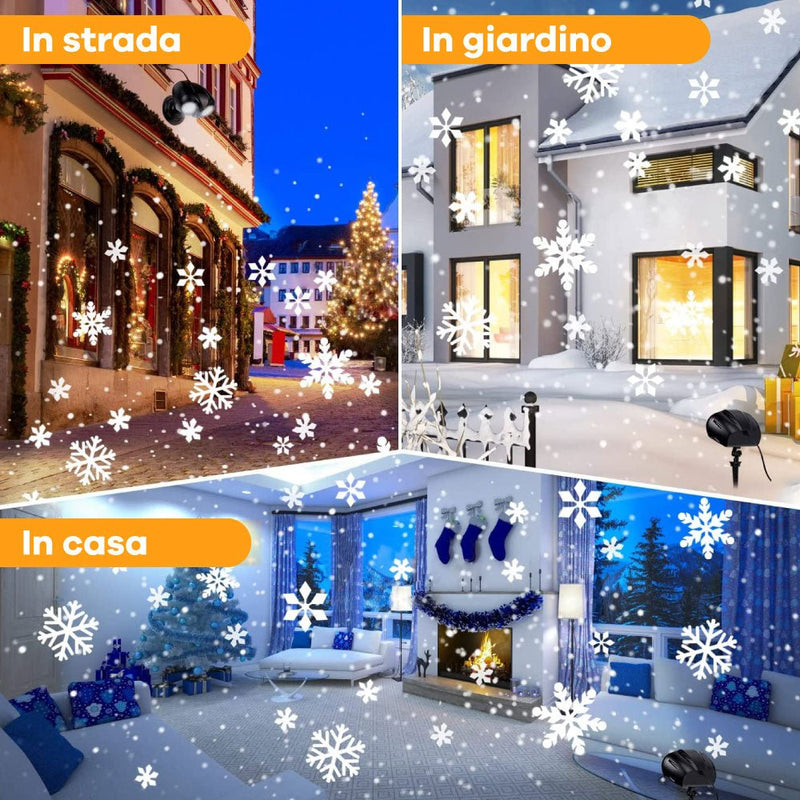 Proiettore Tema Natalizio Da Esterno E Interno