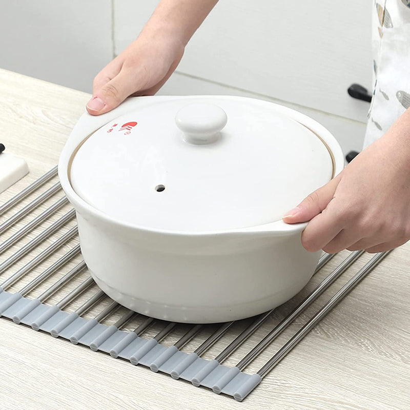 Scolapiatti Pieghevole Multi Funzione Per Lavabo