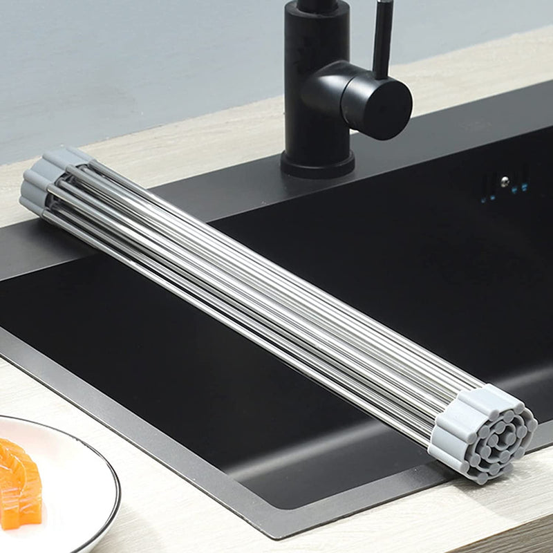 Scolapiatti Pieghevole Multi Funzione Per Lavabo