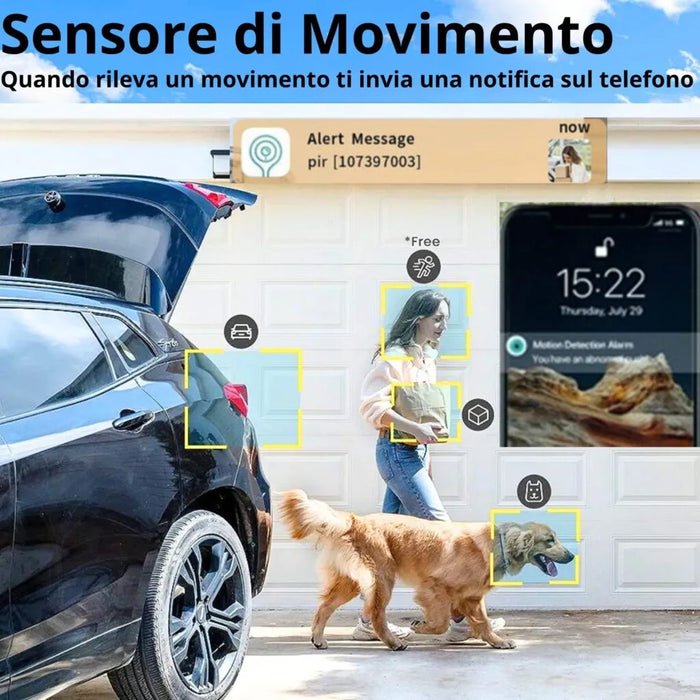 SunCam Telecamera Sicurezza con Solare - Doppio Camera 4G LTE